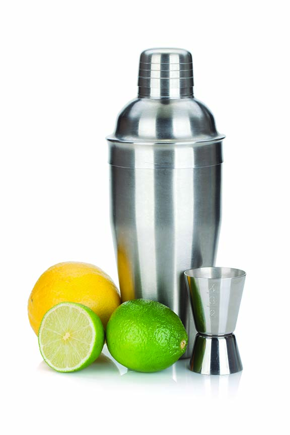 cocktail shaker measuring glass