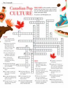 Culture crossword puzzle