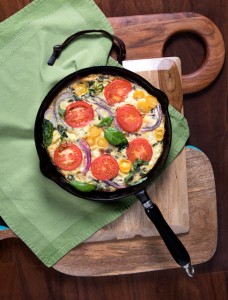 Fritatta in a pan