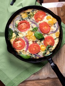 Fritatta in a pan