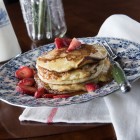 Ricotta pancakes with strawberries