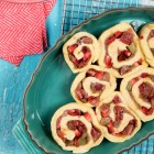 rhubarb sticky bungs and cooking bowl