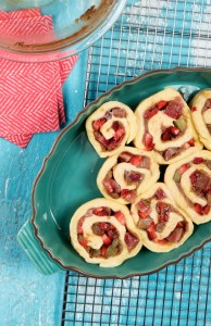 rhubarb sticky bungs and cooking bowl