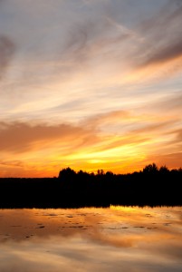 sunset at Bog Lake