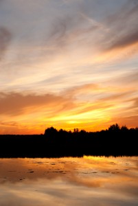 sunset at Bog Lake