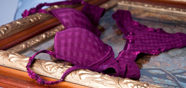 purple bra and panties