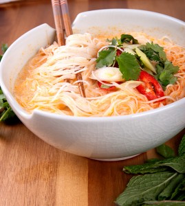 spicy thai curry noodle soup