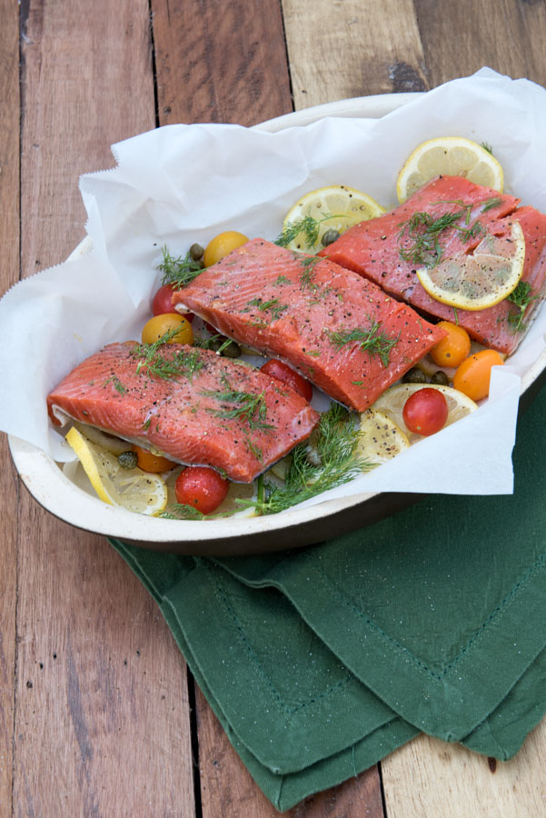 Baked Salmon with Lemon & Capers | T8N