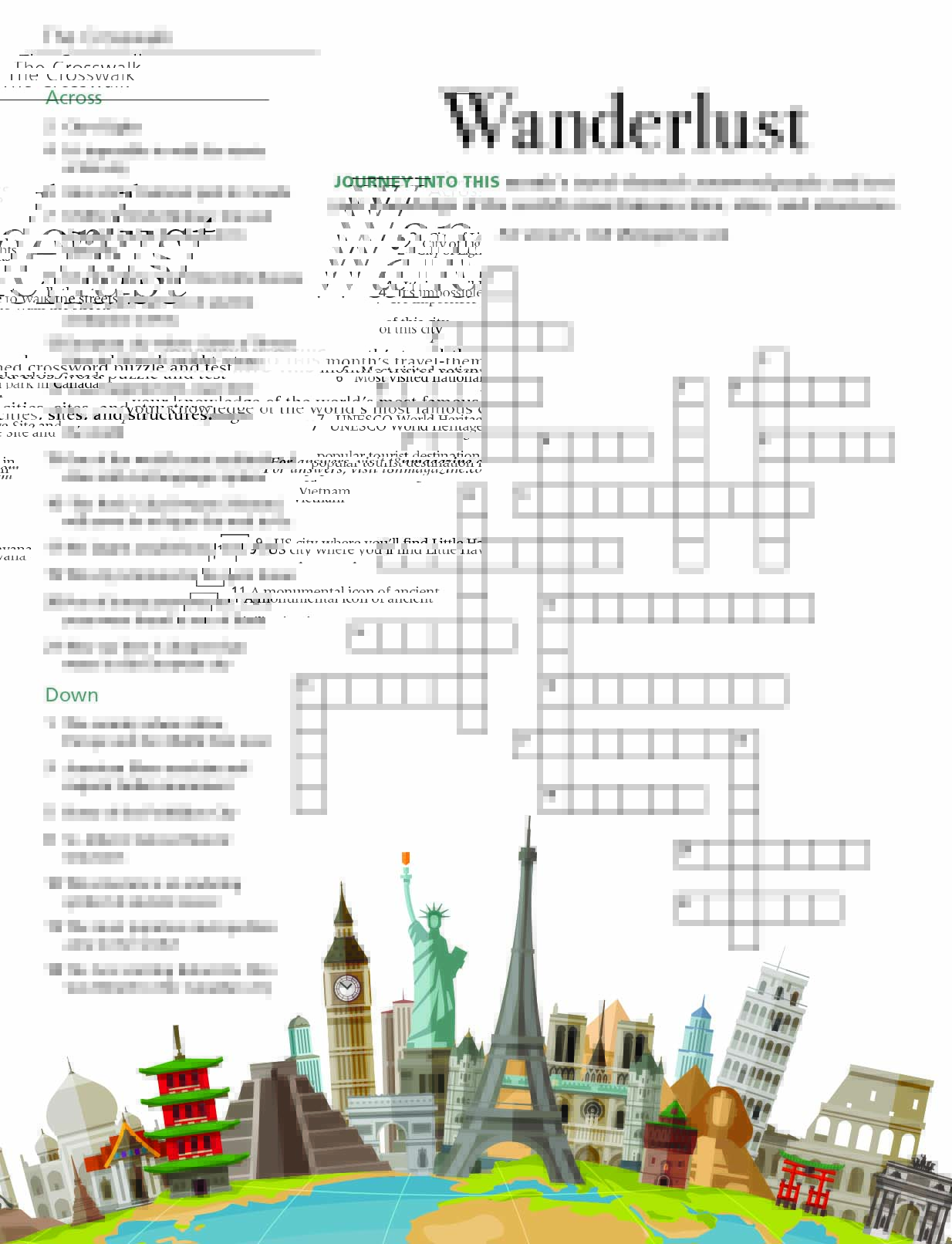 Crossword January 2019 Wanderlust T8N Crossword January 2019 Wanderlust T8N