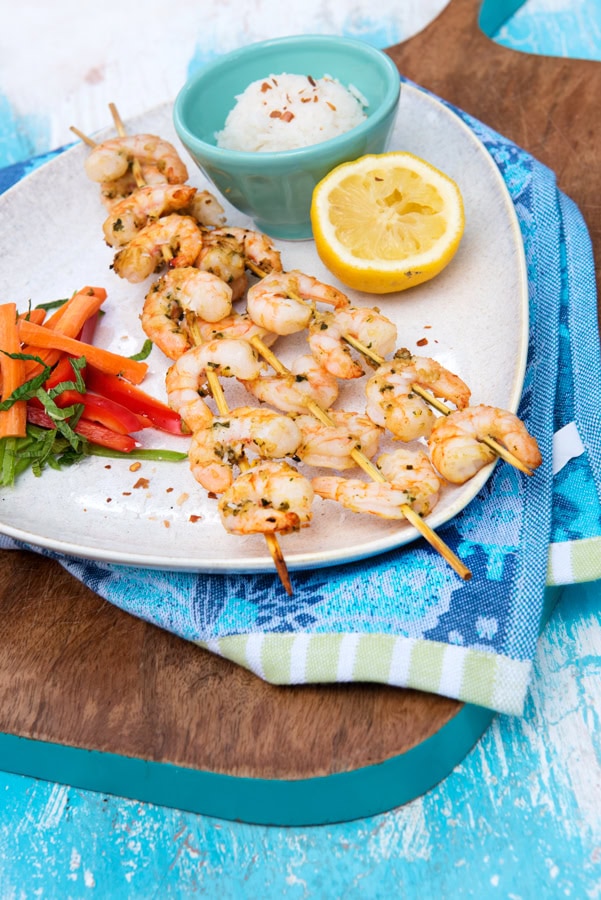Skewered Shrimp with Lemon and Coconut | T8N