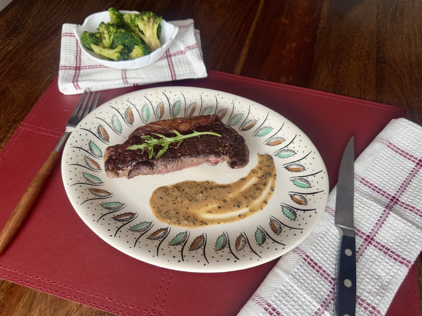 Bison Steak with Creamy Peppercorn Sauce | T8N